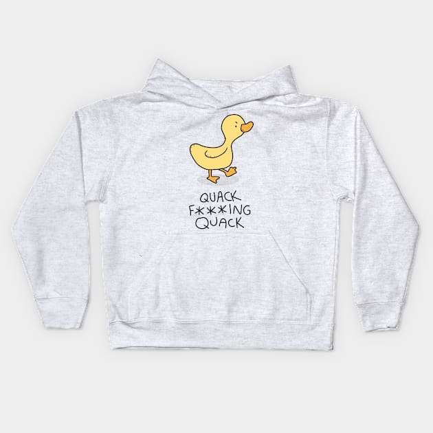 Grumpy Duckling Kids Hoodie by grumpyanimals